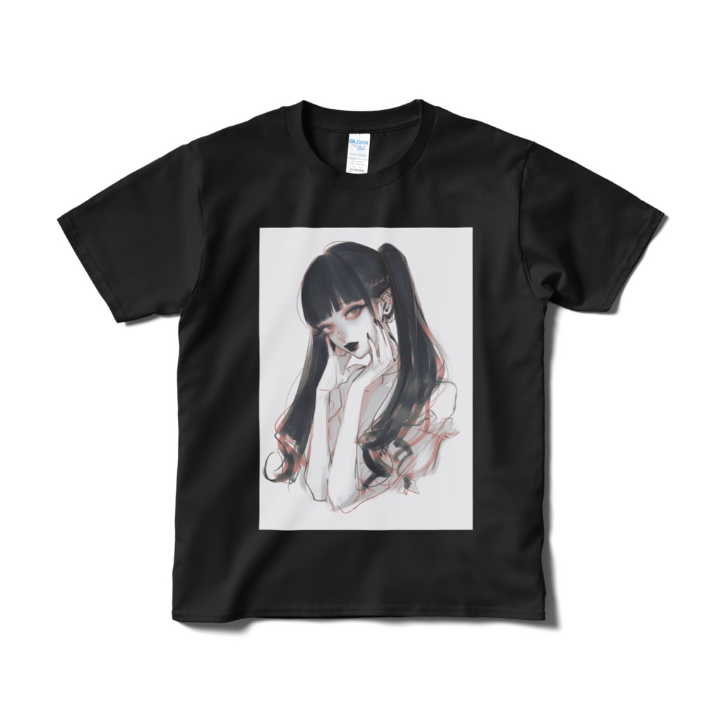 「pig tail」Tシャツ Black