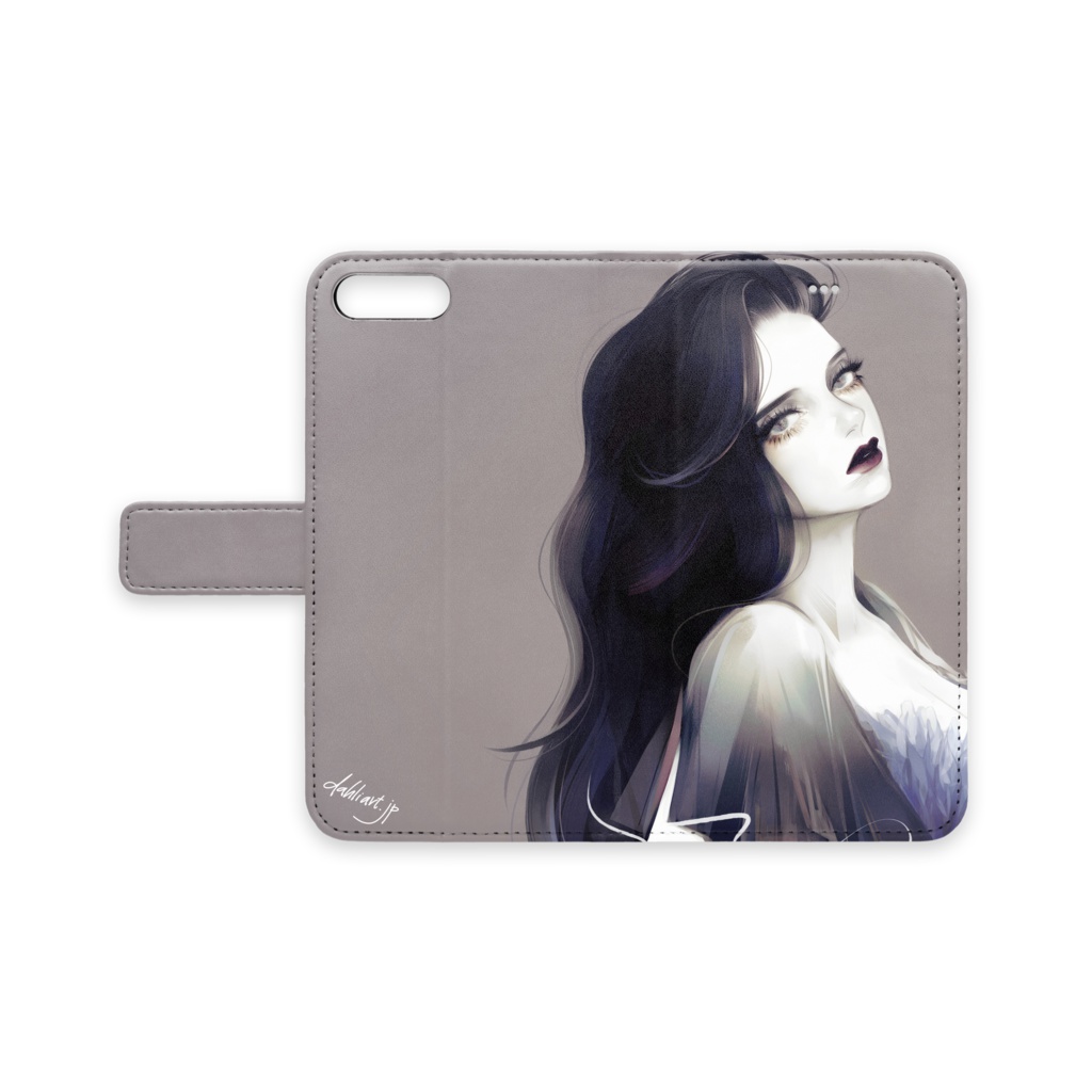「D」 手帳型 iPhoneケース