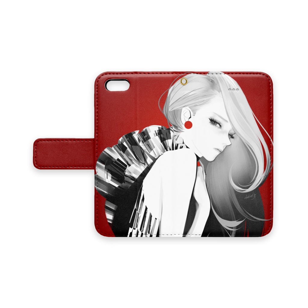 「Rosso」 手帳型iPhoneケース