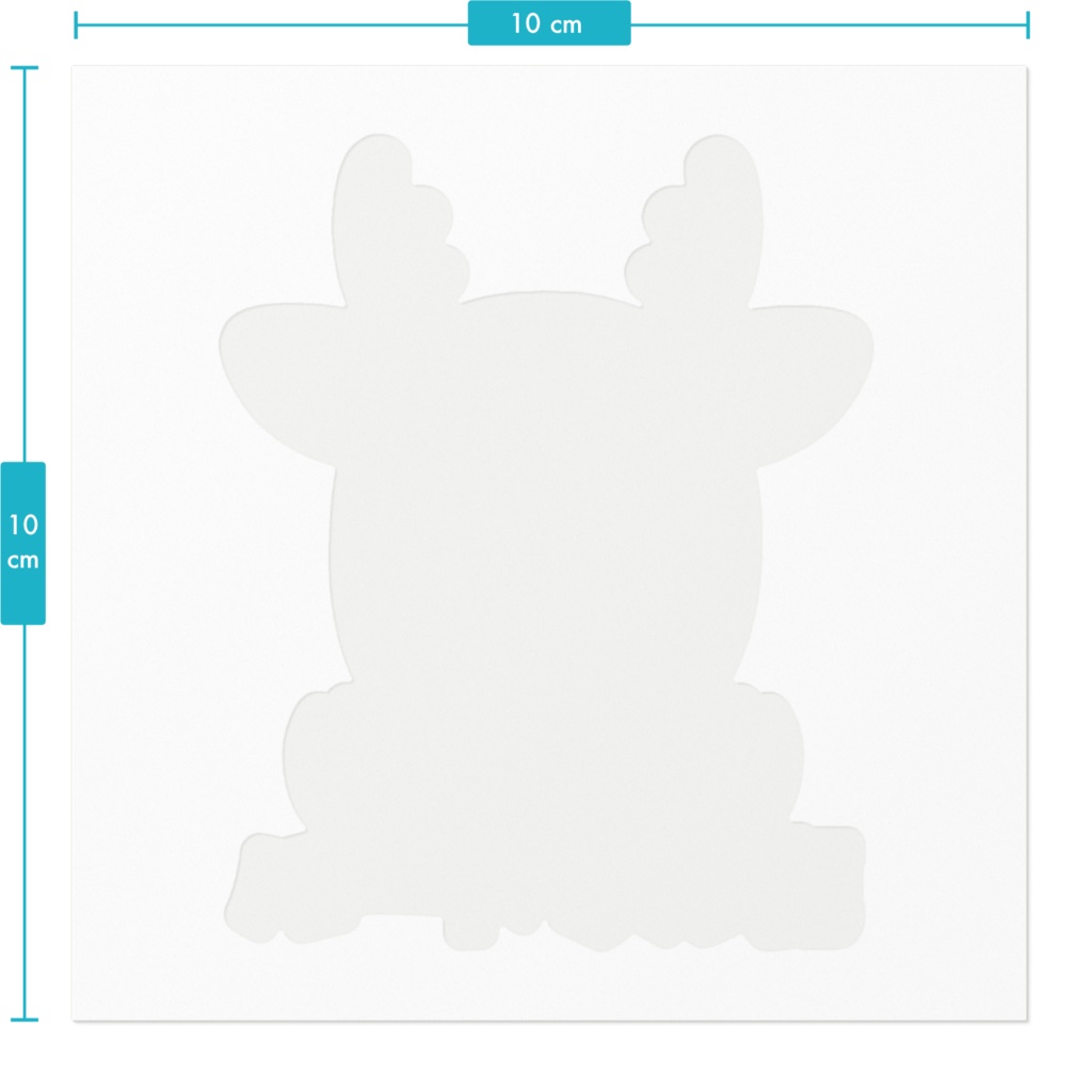ハートフルな鹿のステッカー