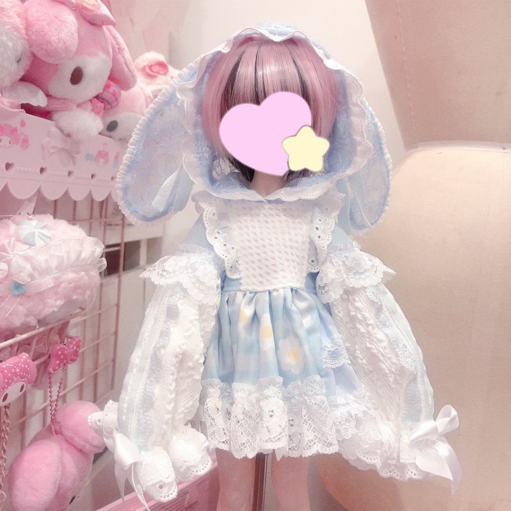 ゆるだぼスウェット໒꒱· ゚カスタムOP うさフーディ