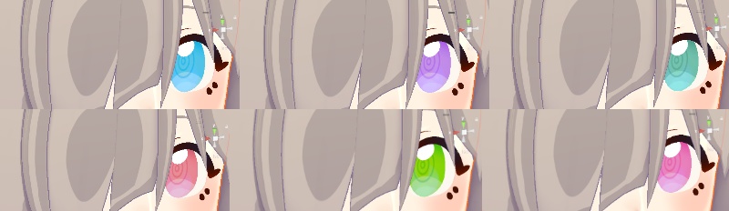 【SALE!!】【みどりの森゜アバター対応】ぐるぐるアイ【6色】