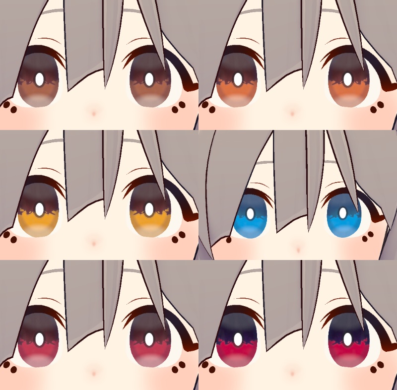 【SALE!!】【みどりの森°アバター対応】なみなみ白瞳孔【30色】