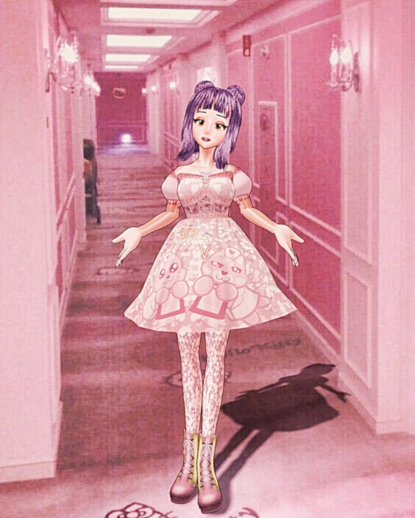 Dress of pink glitter
