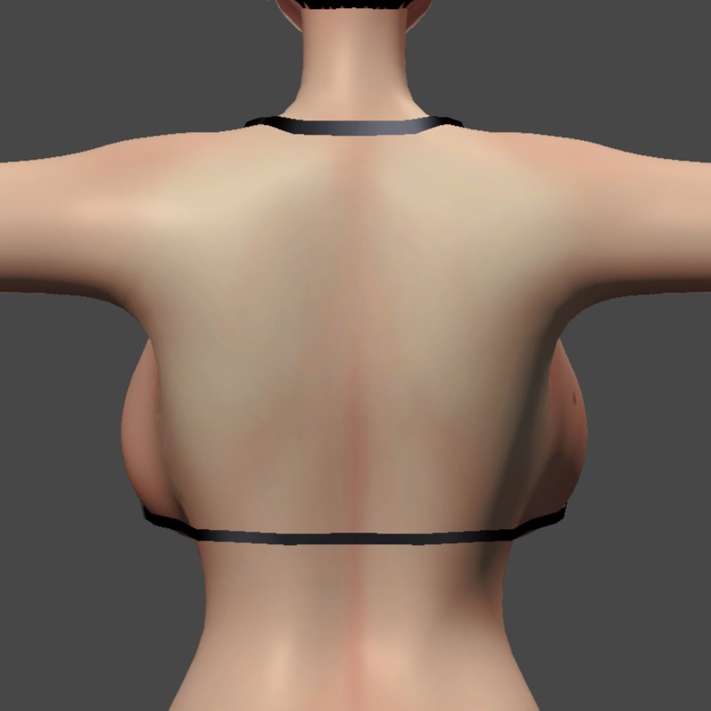 【ダージェリン対応】上半身だけ黒ビキニ