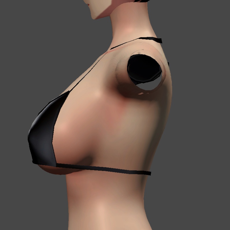 【ダージェリン対応】上半身だけ黒ビキニ