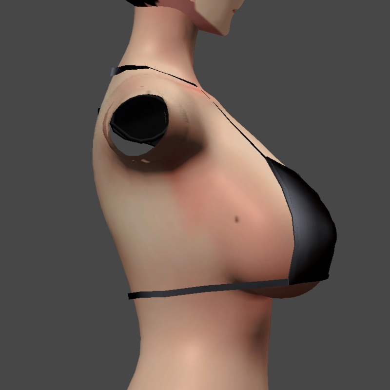 【ダージェリン対応】上半身だけ黒ビキニ