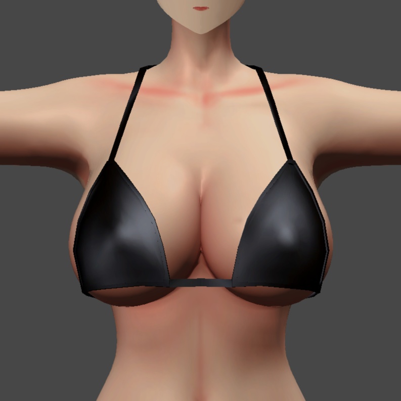 【ダージェリン対応】上半身だけ黒ビキニ