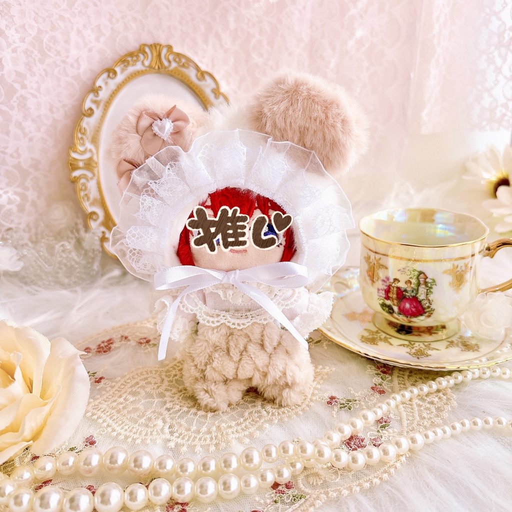 くま耳フード|10~14cmぬい用