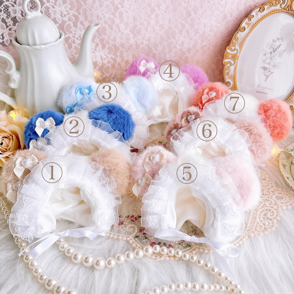 くま耳フード|10~14cmぬい用