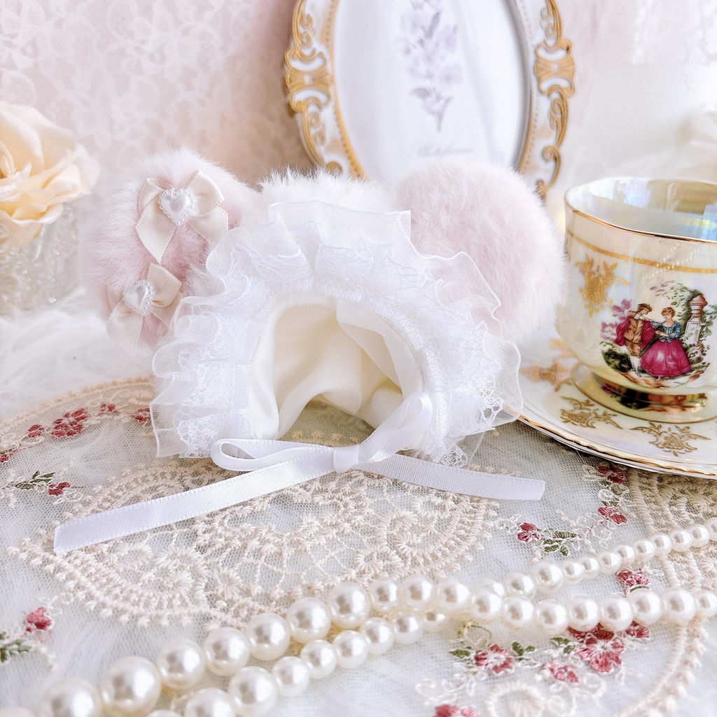 くま耳フード|10~14cmぬい用