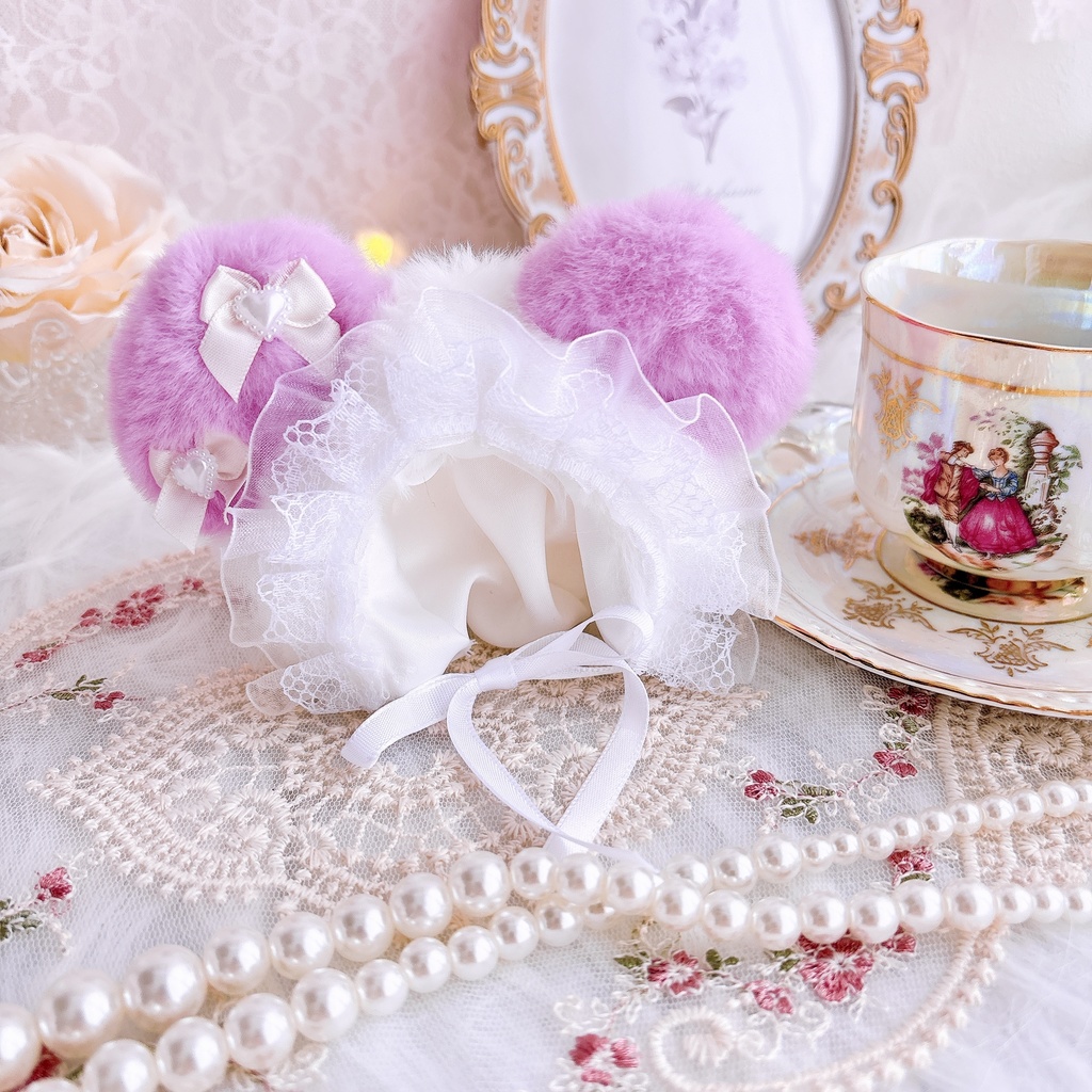 くま耳フード|10~14cmぬい用