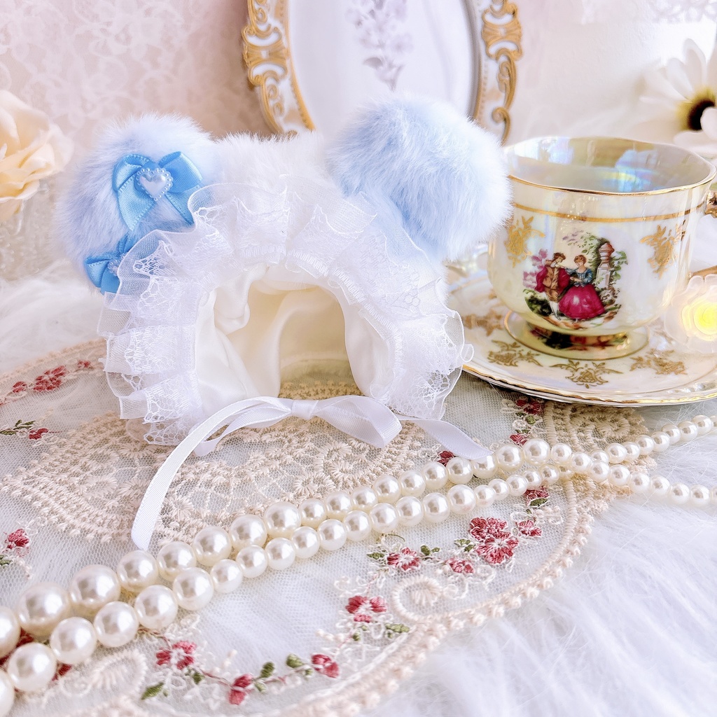 くま耳フード|10~14cmぬい用