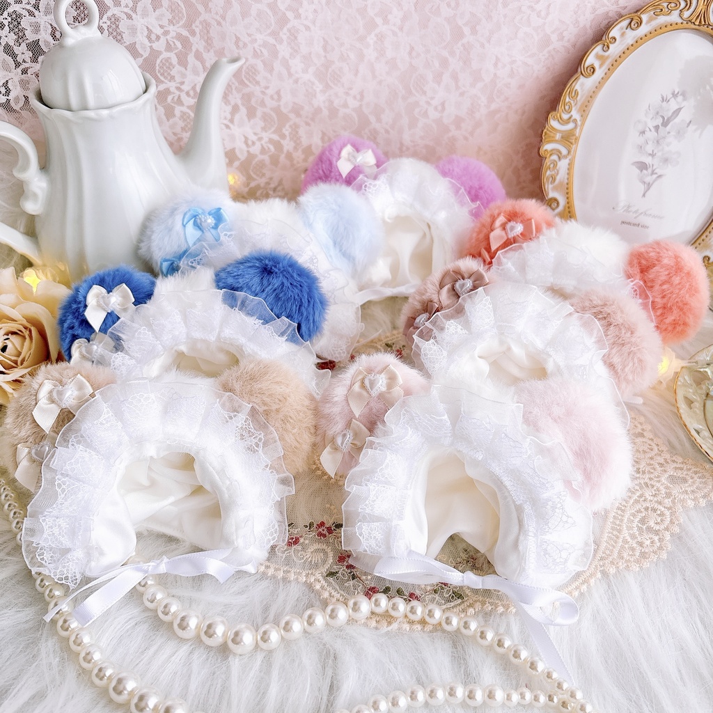 くま耳フード|10～14cmぬい用