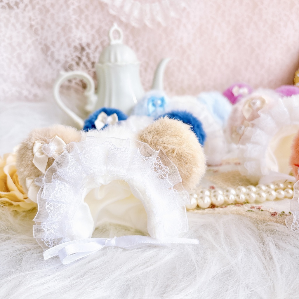 くま耳フード|10~14cmぬい用