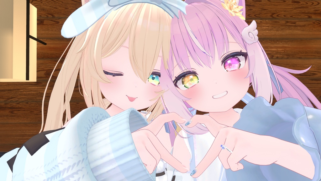 【19アバター対応】指ハートハンドジェスチャー+握り具合調整するやつ!【MA対応】