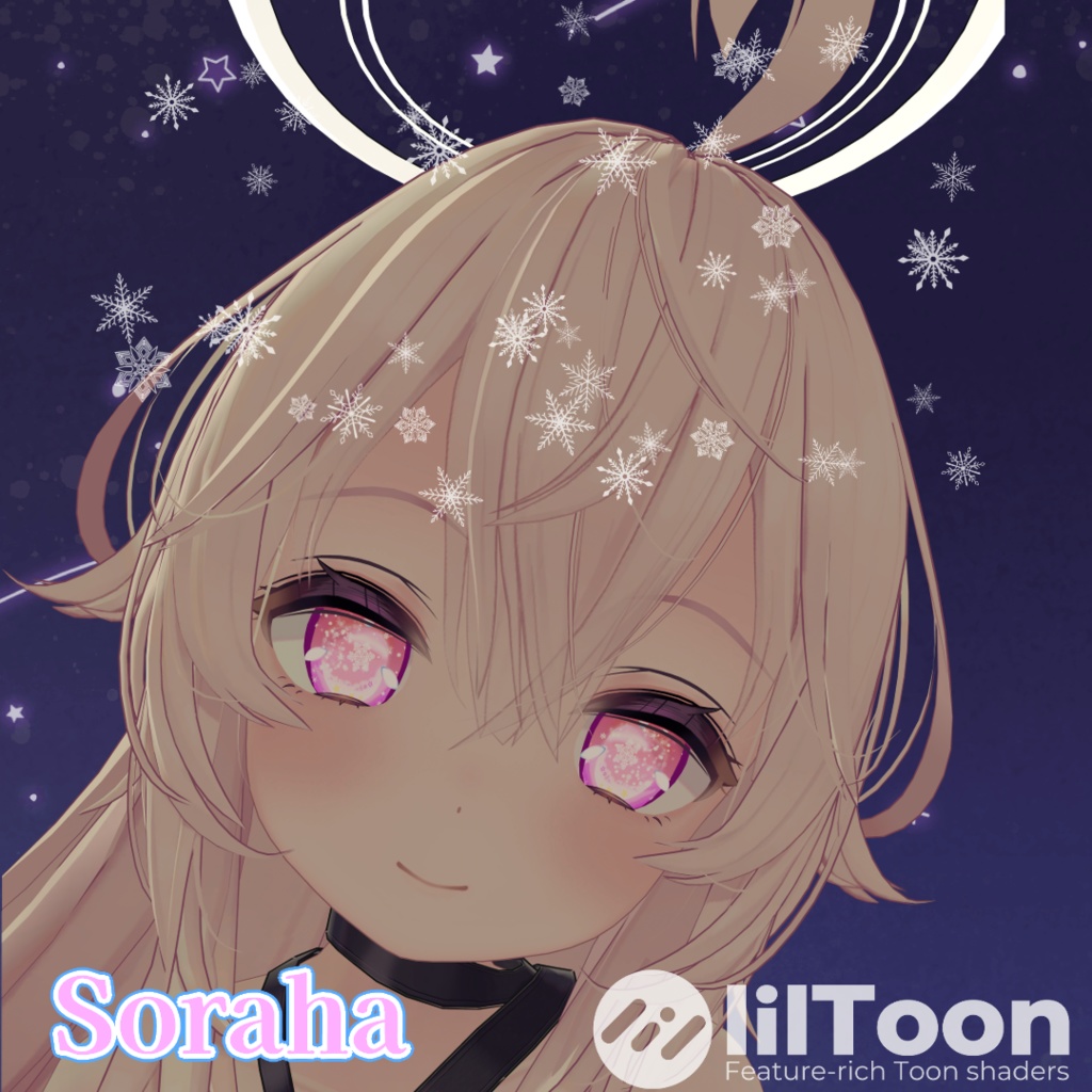 【25アバター対応】星雪の導-EstrelaNeve- ”EyeTexture"【6patern+SnowFallAnimation♪】