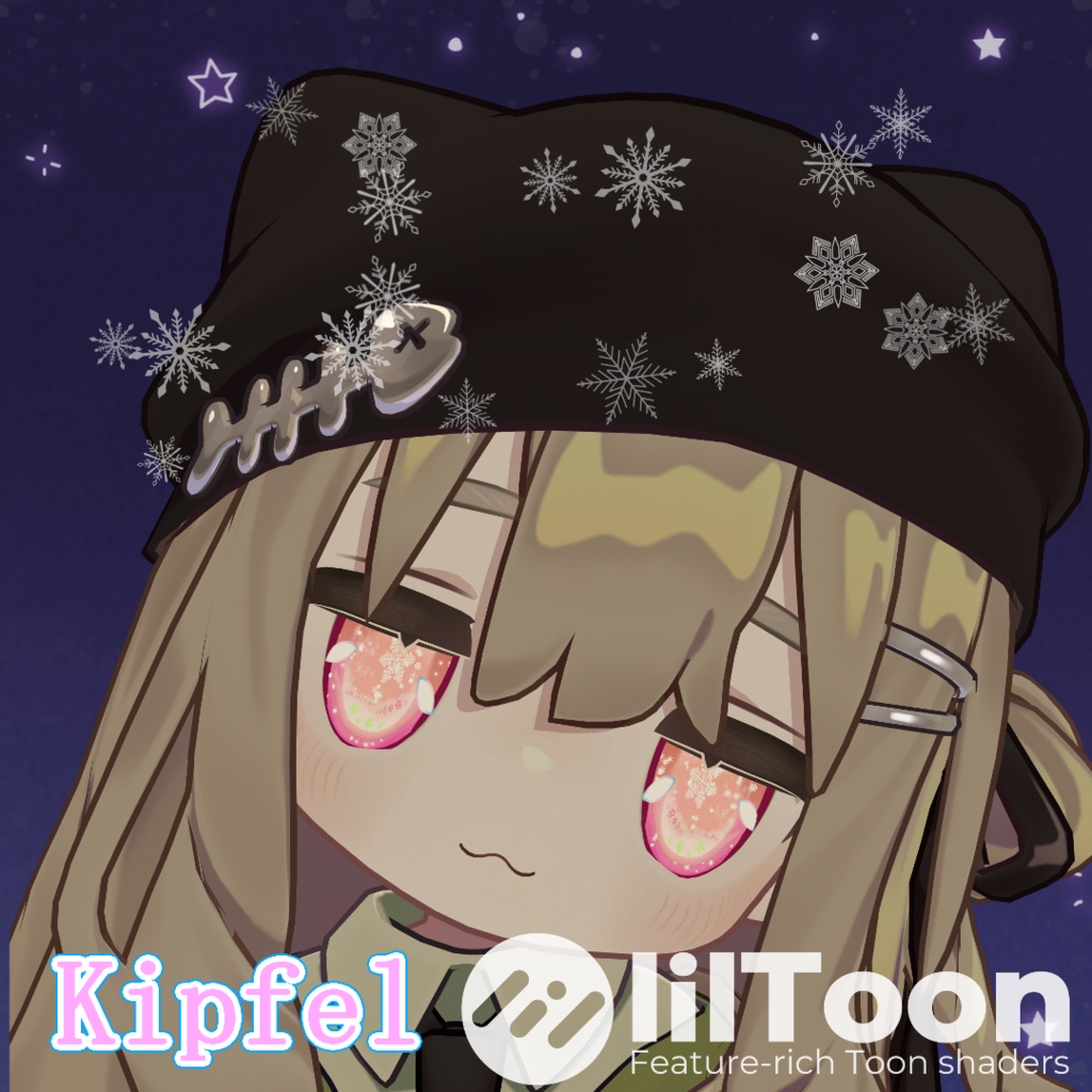 【25アバター対応】星雪の導-EstrelaNeve- ”EyeTexture"【6patern+SnowFallAnimation♪】