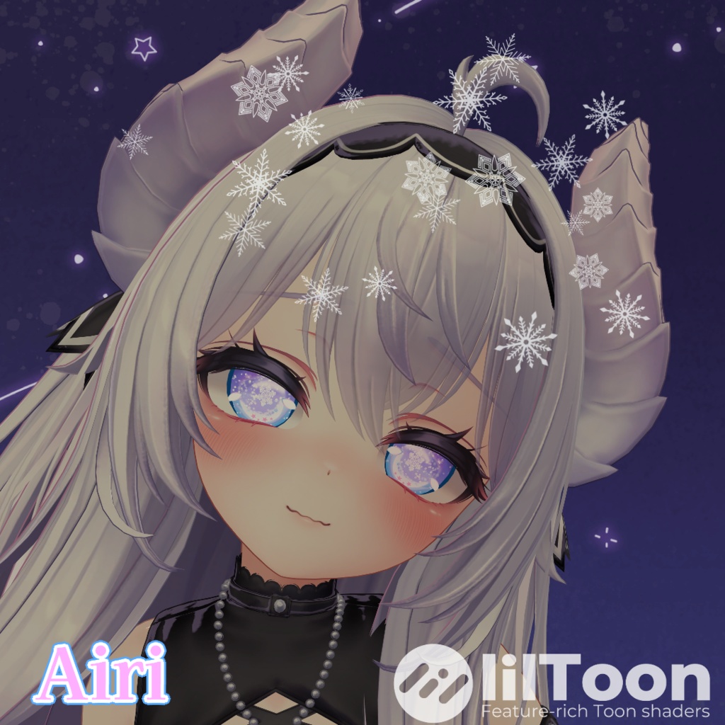 【25アバター対応】星雪の導-EstrelaNeve- ”EyeTexture"【6patern+SnowFallAnimation♪】