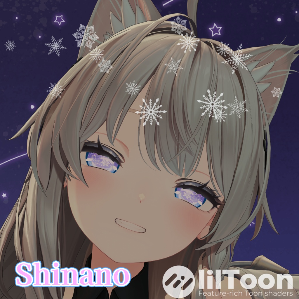 【25アバター対応】星雪の導-EstrelaNeve- ”EyeTexture"【6patern+SnowFallAnimation♪】