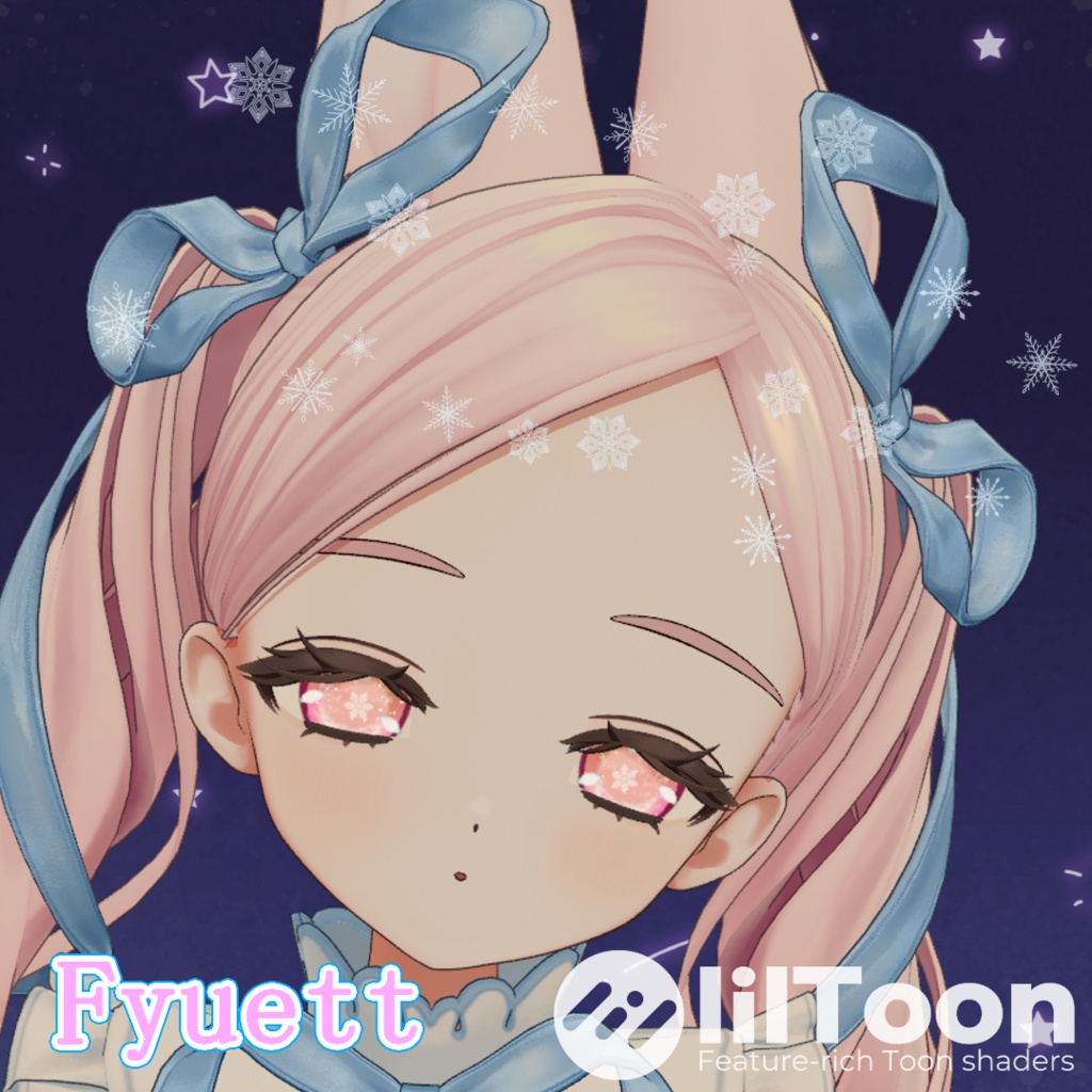 【31アバター対応】星雪の導-EstrelaNeve- ”EyeTexture"【6patern+SnowFallAnimation♪】