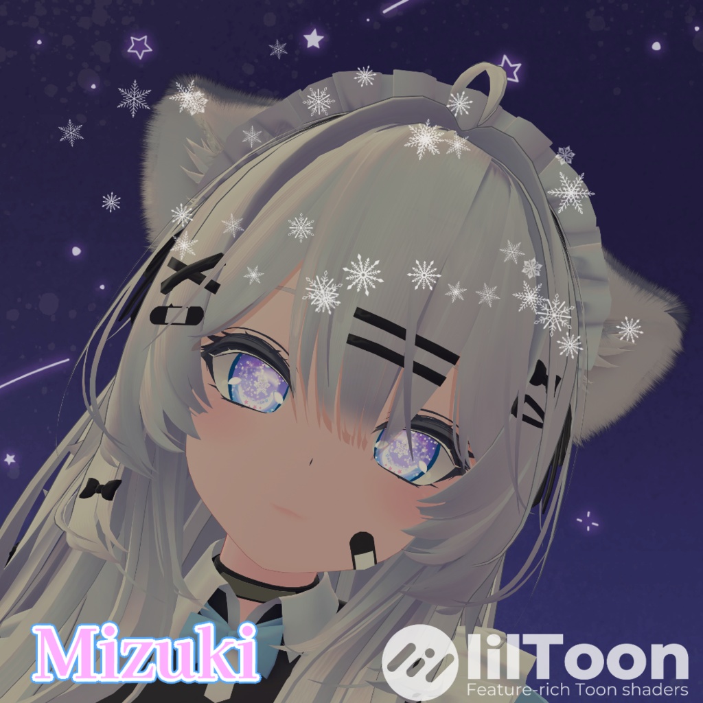 【25アバター対応】星雪の導-EstrelaNeve- ”EyeTexture"【6patern+SnowFallAnimation♪】