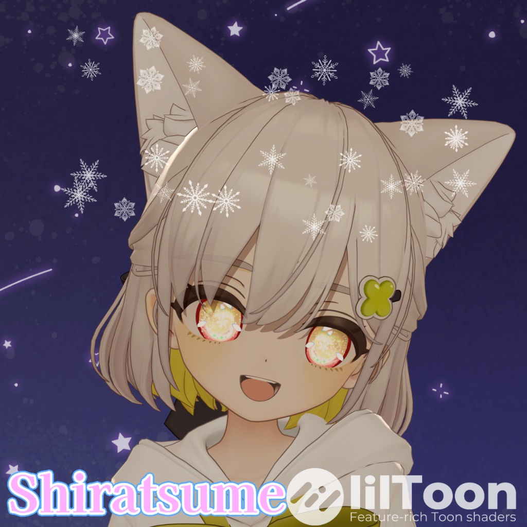 【25アバター対応】星雪の導-EstrelaNeve- ”EyeTexture"【6patern+SnowFallAnimation♪】