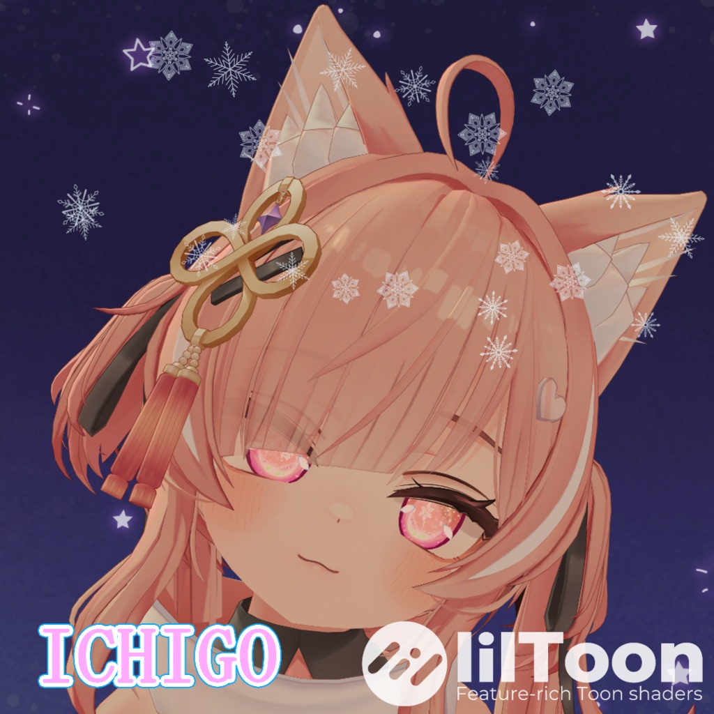 【25アバター対応】星雪の導-EstrelaNeve- ”EyeTexture"【6patern+SnowFallAnimation♪】