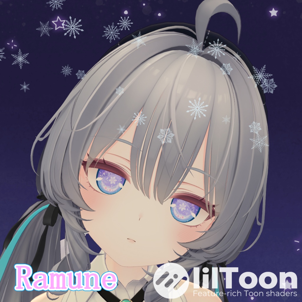 【26アバター対応】星雪の導-EstrelaNeve- ”EyeTexture"【6patern+SnowFallAnimation♪】