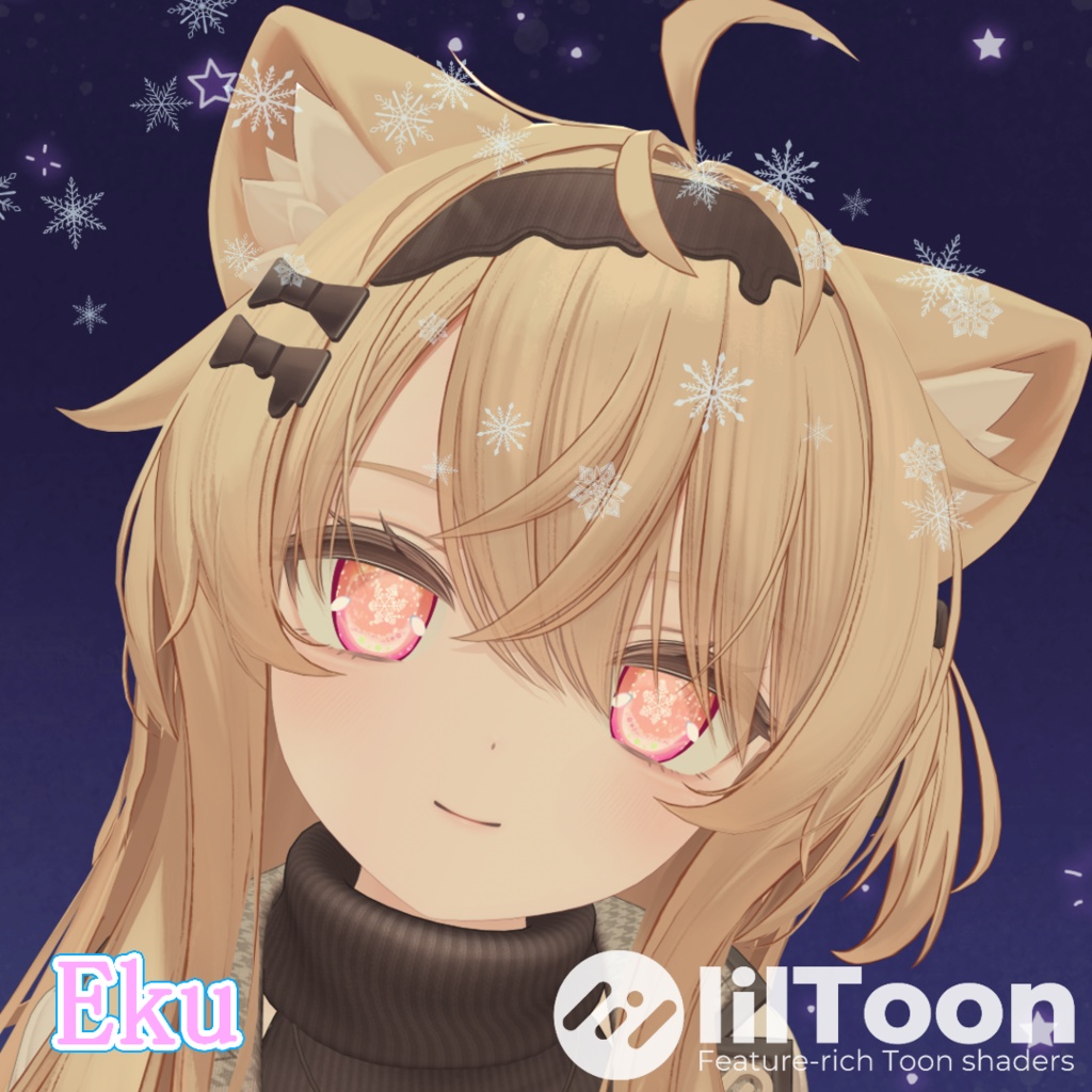 【25アバター対応】星雪の導-EstrelaNeve- ”EyeTexture"【6patern+SnowFallAnimation♪】