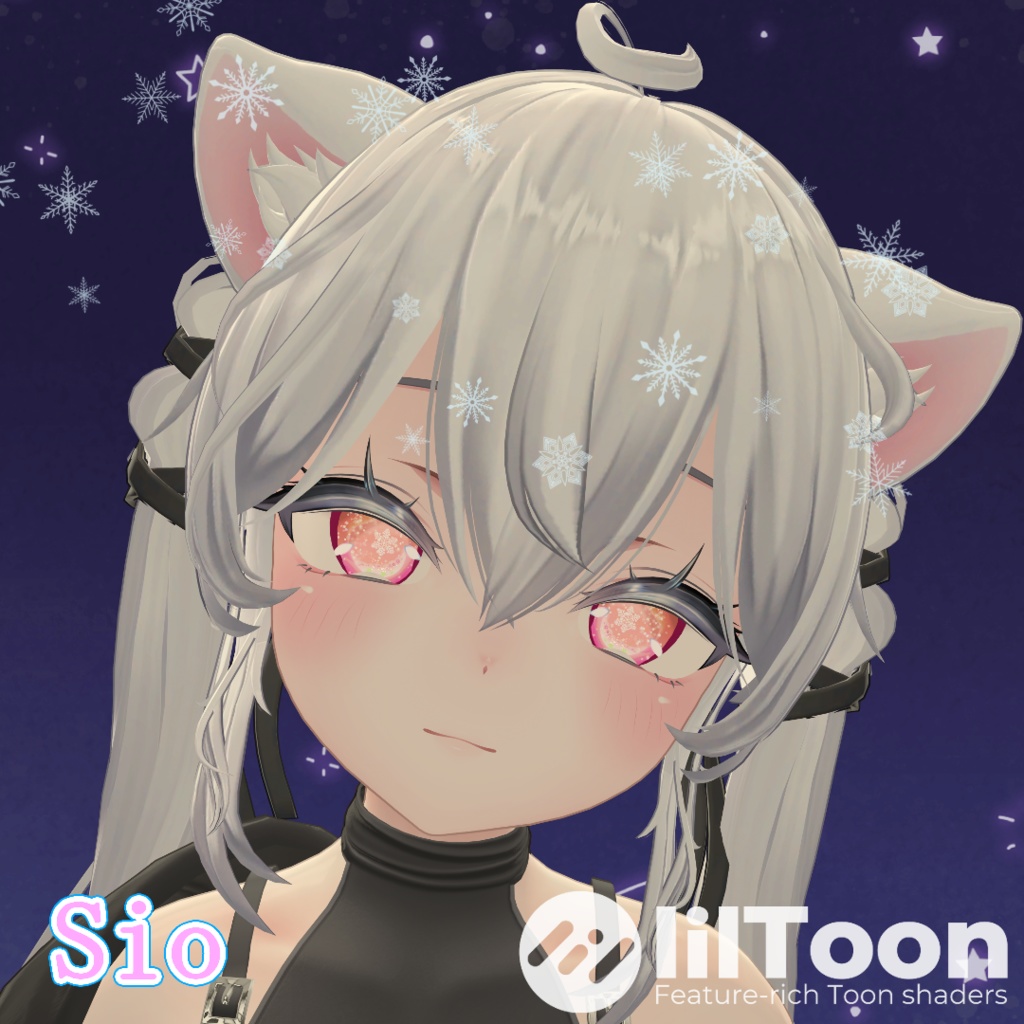 【25アバター対応】星雪の導-EstrelaNeve- ”EyeTexture"【6patern+SnowFallAnimation♪】