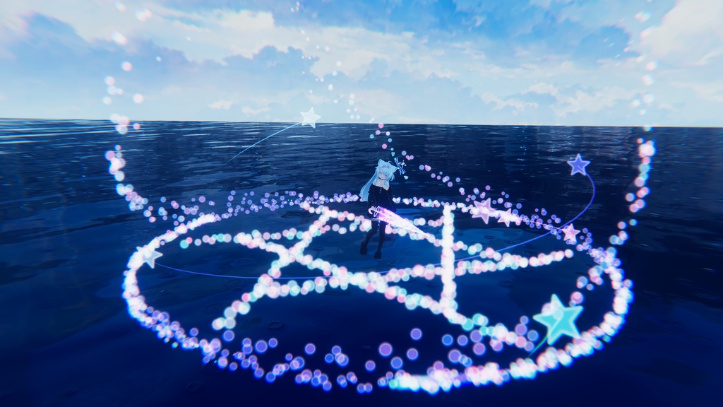 【VRChat想定/MA対応】Re:Stellae Mare【パーティクル傘&パーティクル魔法ギミック/Particle System】