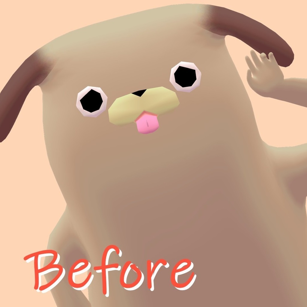 【胴長パグ専用】目のハイライト・眉毛・チークのtexture