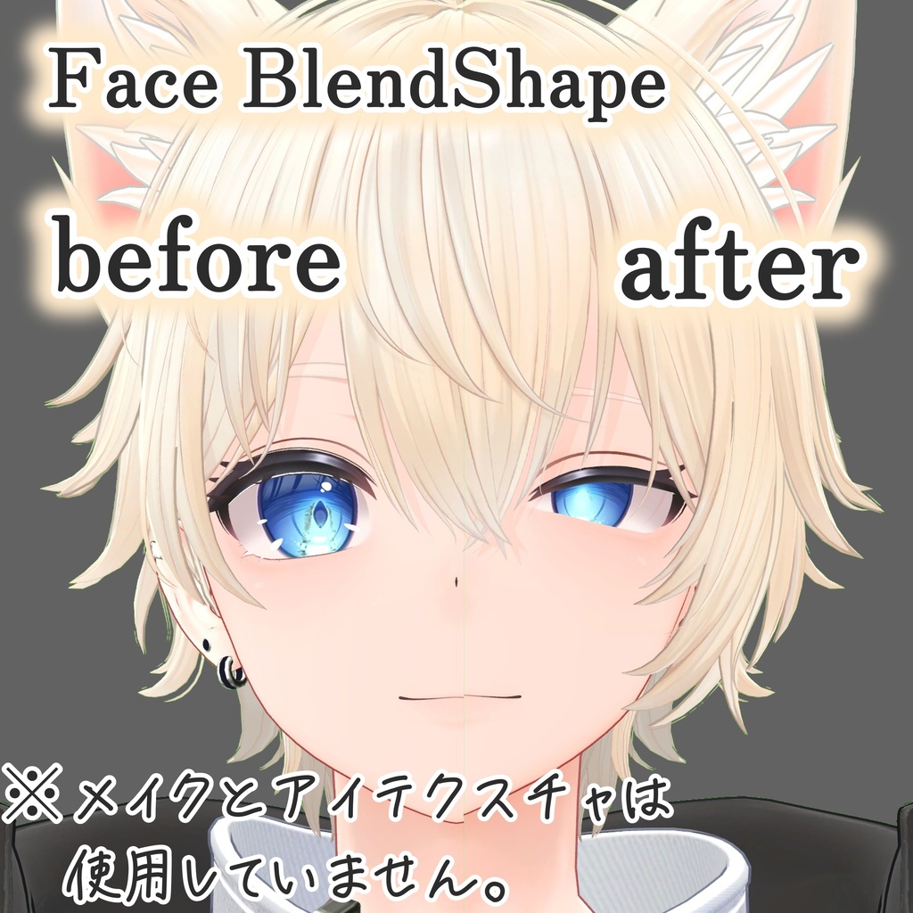 【🎉発売記念セール中🎉】イケ男化 彼方 Face Blend Shape & Face Animation