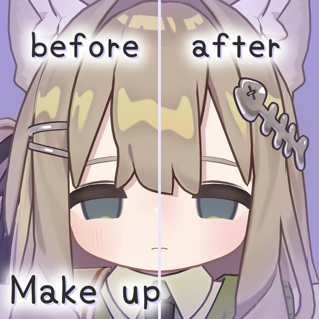 ゆったりキプ Face BlendShape&Face Animation + Make up&Eye