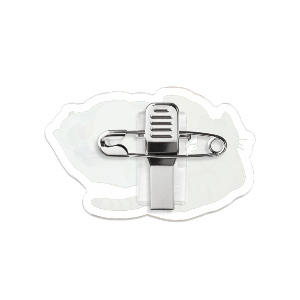 猫とアイスクリーム アクリルバッジ