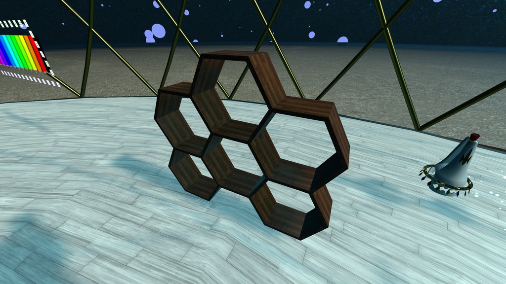 【3Dモデル】ハチの巣ブックシェルフ