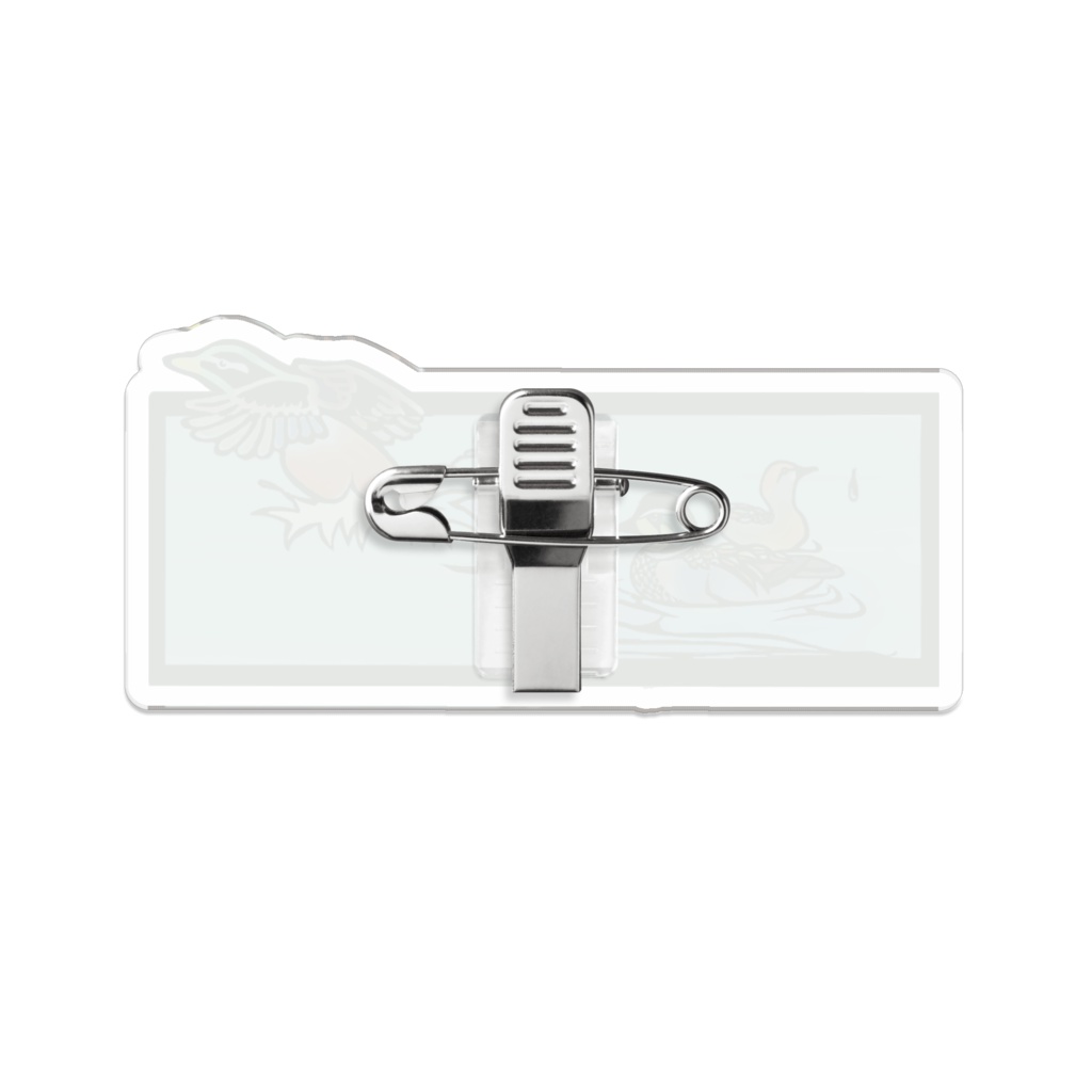 カモのアクリルバッジ