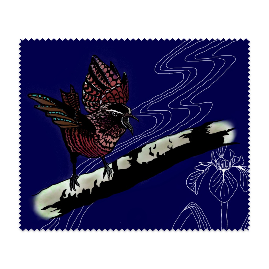 鳥の王様　ミソサザイ　メガネ拭き