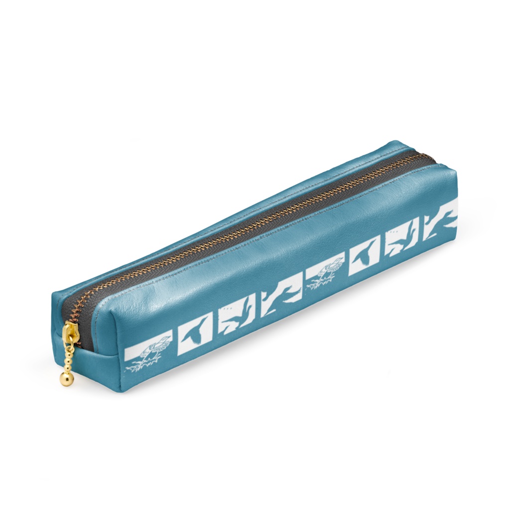 カモが飛ぶペンケース