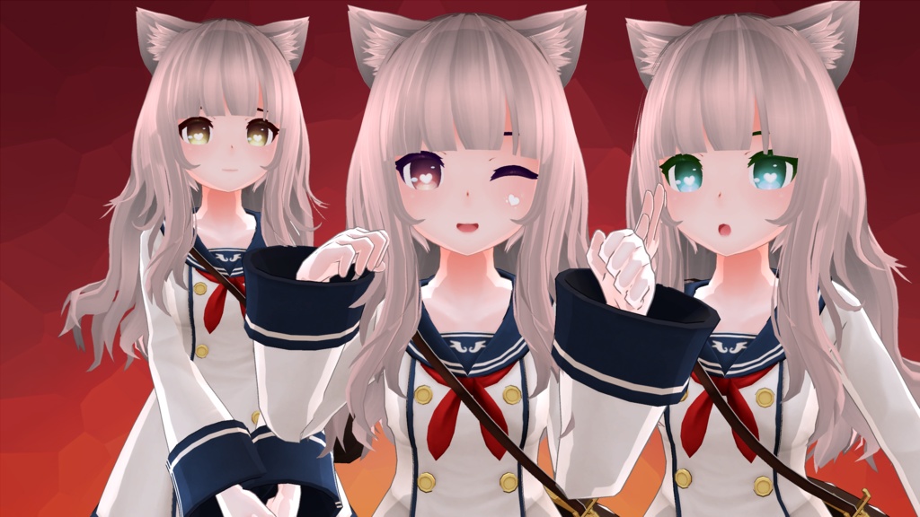 瞳用テクスチャ素材 Heart eyes + Heart Face Paint