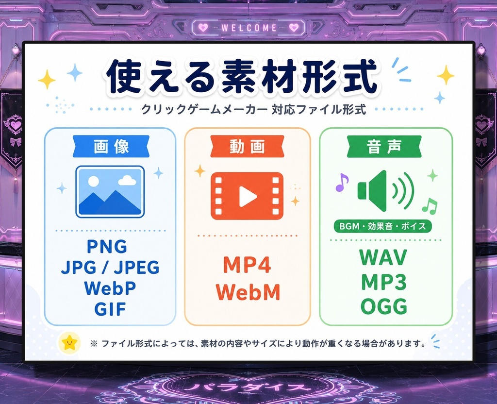 クリックゲームメーカー|画像・音声で作るクリックゲーム制作ソフト【Windows】