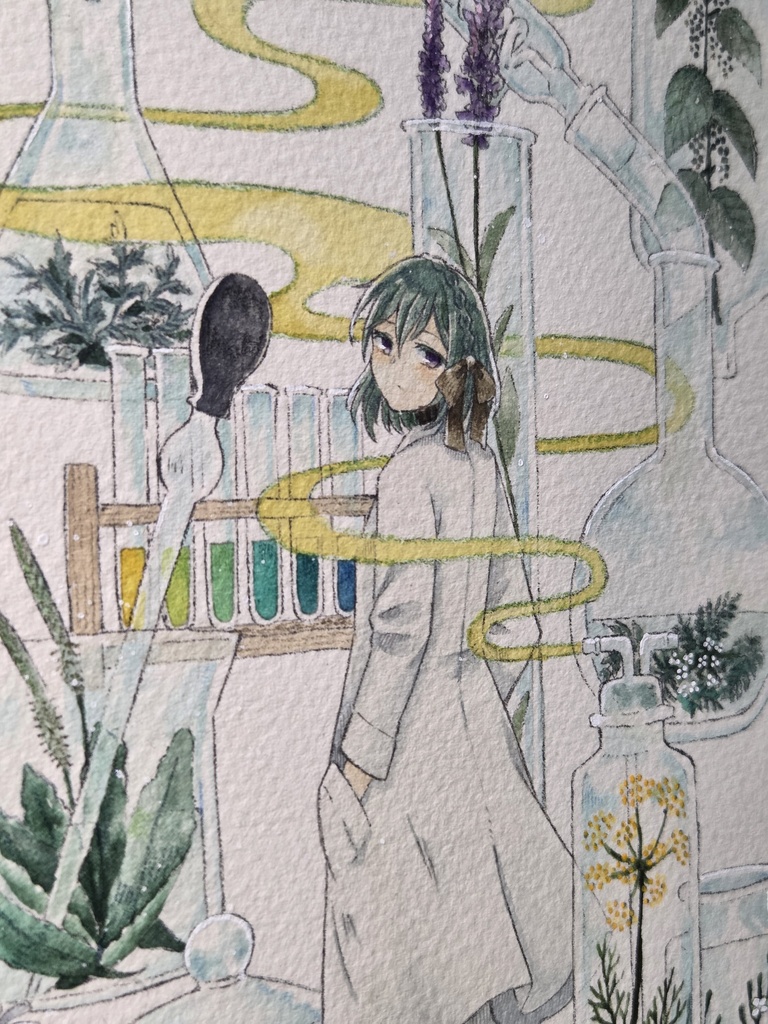 額装原画「ハーバル・ラボラトリ」