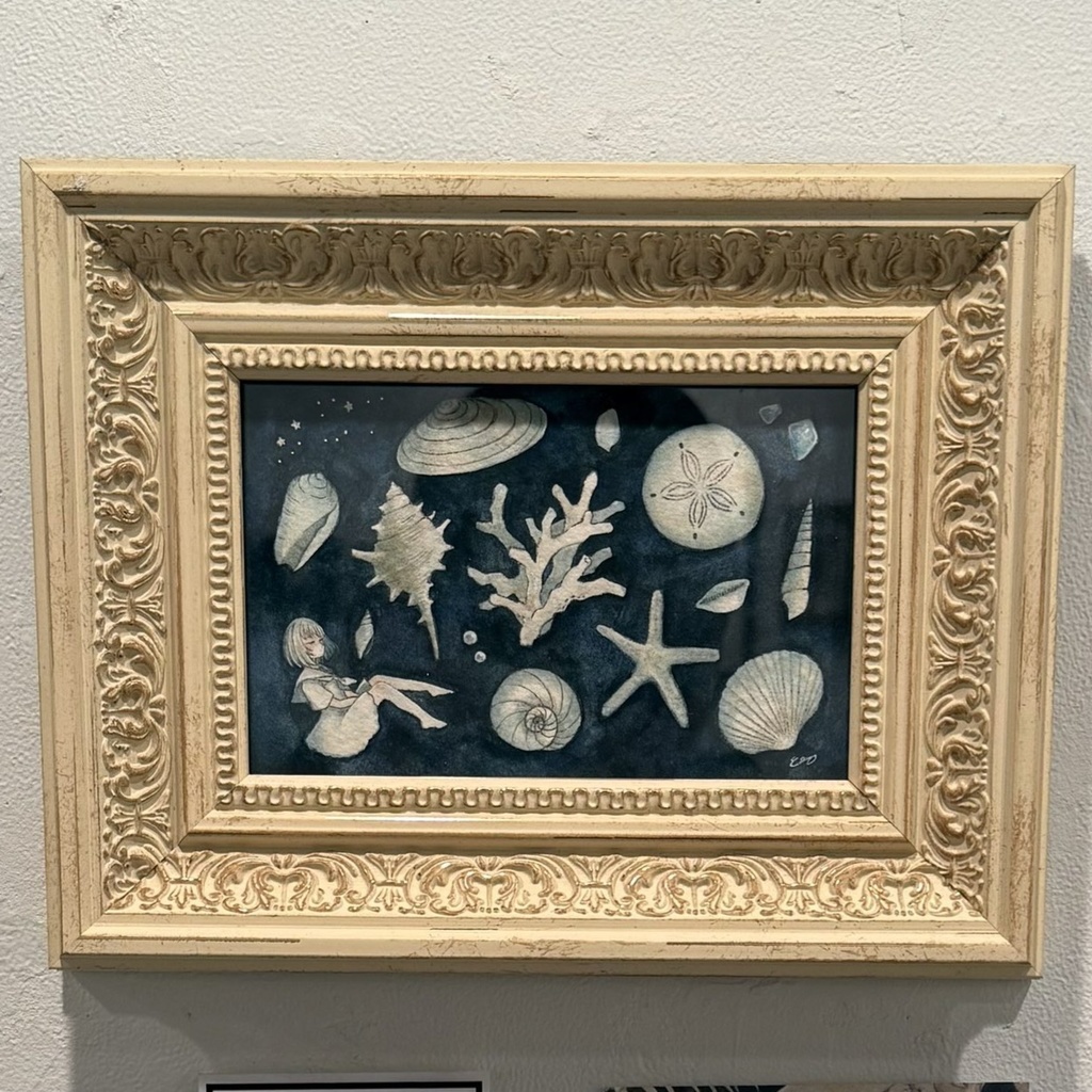 額装原画「白亜のしじま」