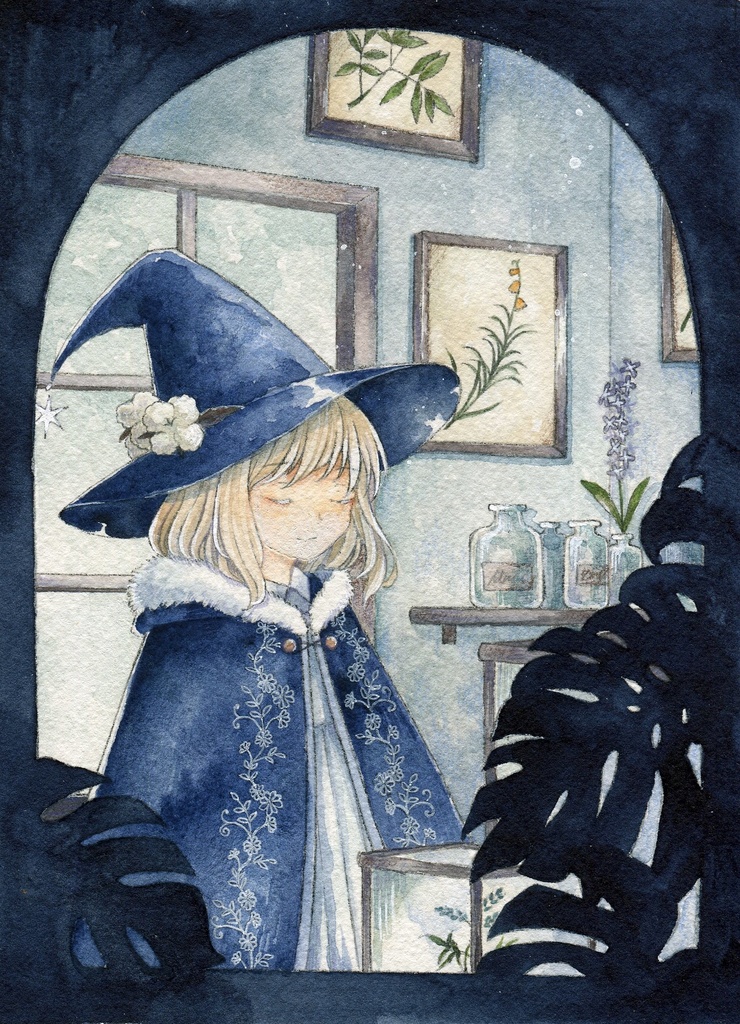 額装原画「冬の魔女」