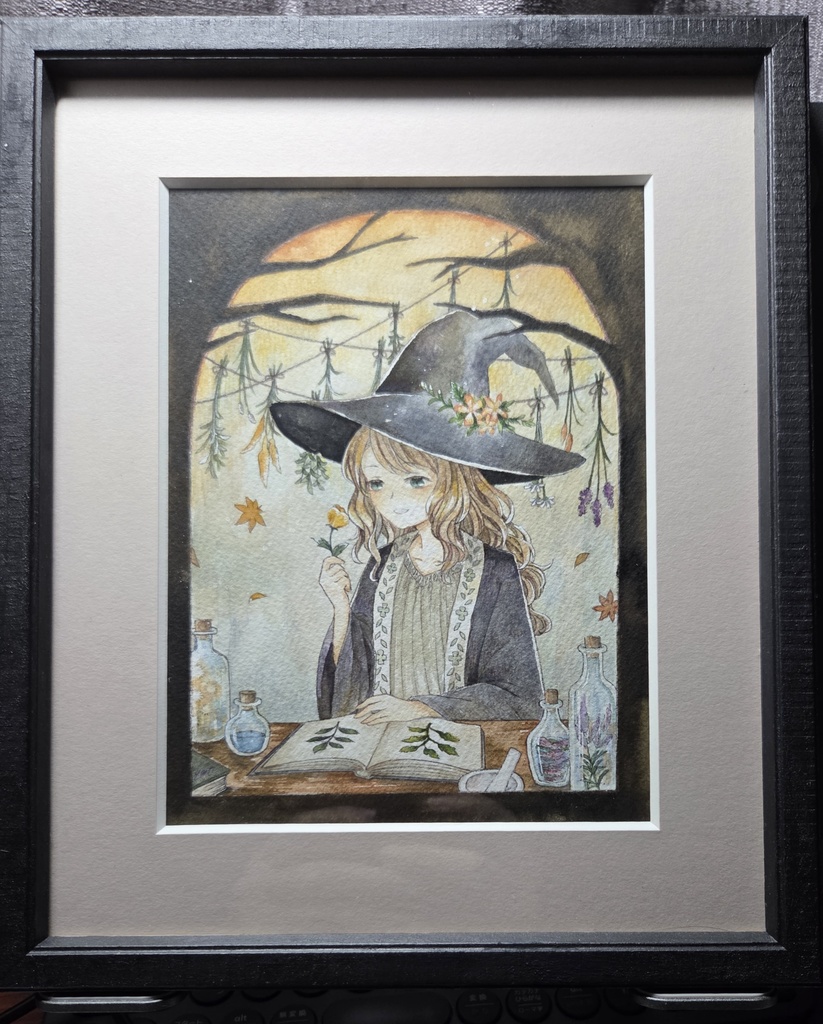 額装原画「秋の魔女」