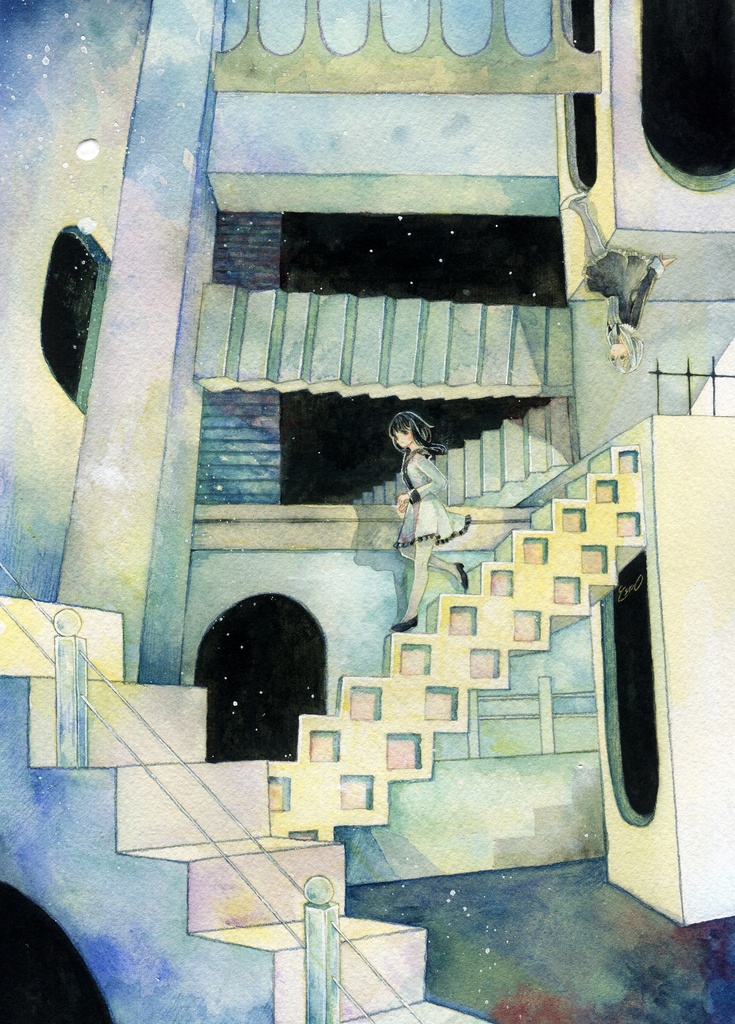 額装原画「相対するスピラ」