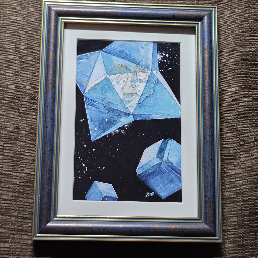 額装原画「ロザリアの青」