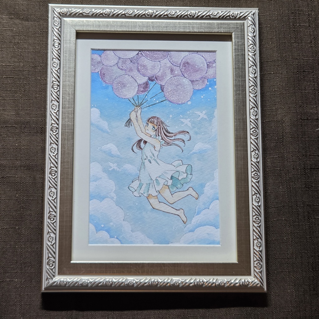 額装原画「パープル・バルーン」