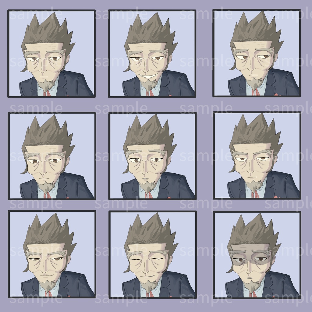 立ち絵素材02 うさんくさいおじさん